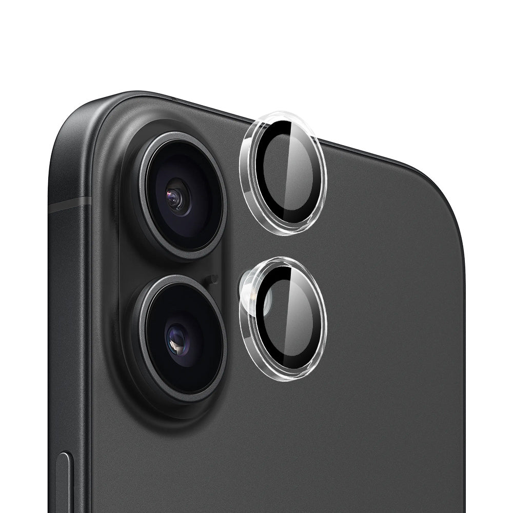 Ochranná fólie zadní kamery Blueo Metal Frame pro Apple iPhone 16 Plus / 16, tvrzené sklo, průhledná