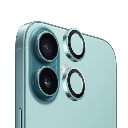Ochranná fólie zadní kamery Blueo Metal Frame pro Apple iPhone 16 Plus / 16, tvrzené sklo, zelená