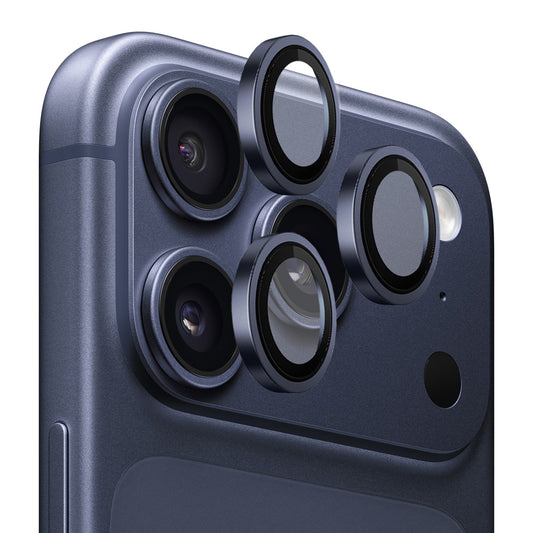 Ochranná fólie Blueo Metal Frame na zadní kameru pro Apple iPhone 17 Pro Max / 17 Pro, Tvrzené sklo, Modrá