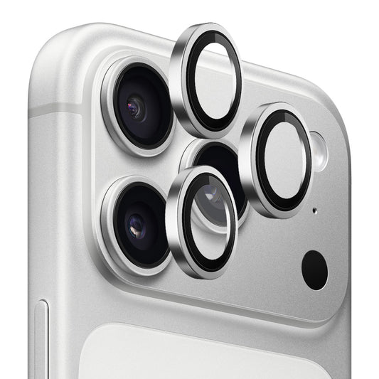Ochranná fólie Blueo Metal Frame na zadní kameru pro Apple iPhone 17 Pro Max / 17 Pro, Tvrzené sklo, Stříbrná