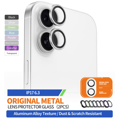 Ochranná fólie Blueo Metal Frame na zadní kameru pro Apple iPhone 17, Tvrzené sklo, Fialová