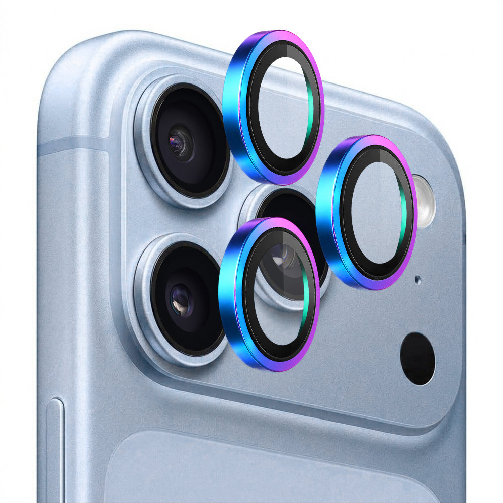 Blueo Metal Frame Rear Camera Protector for Apple iPhone 18 Pro / 18 Pro Max, Tempered Glass, Multicolor