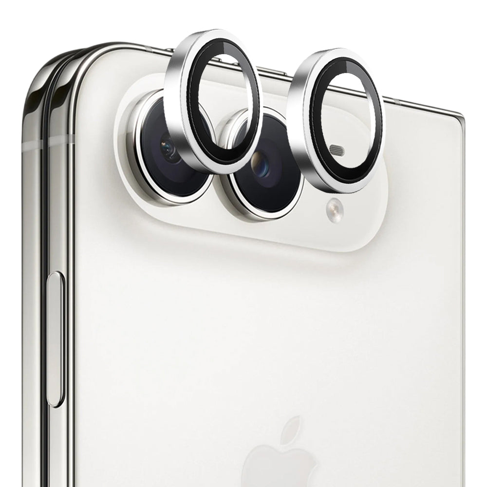 Ochranné sklo na zadní fotoaparát Blueo Metal Frame pro Apple iPhone Duo, tvrzené sklo, stříbrné