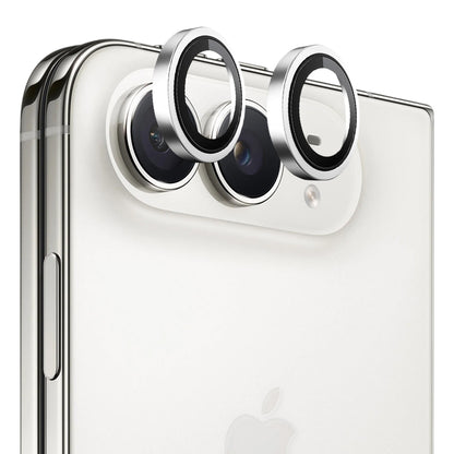 Ochranné sklo na zadní fotoaparát Blueo Metal Frame pro Apple iPhone Duo, tvrzené sklo, stříbrné