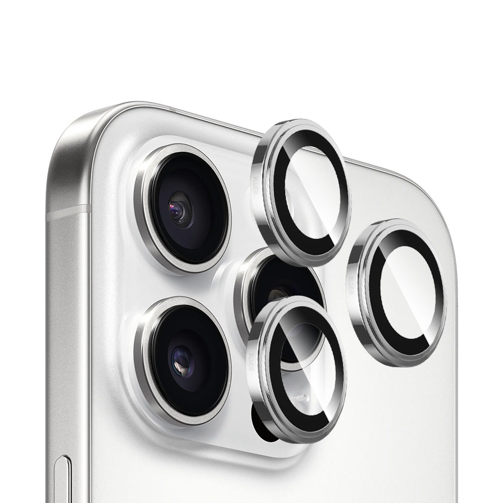 Ochranná fólie zadní kamery Blueo Sapphire Crystal pro Apple iPhone 14 Pro Max / 14 Pro, tvrzené sklo, stříbrná