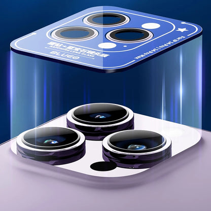 Ochranná fólie zadní kamery Blueo Sapphire Crystal pro Apple iPhone 14 Pro Max / 14 Pro, tvrzené sklo, stříbrná