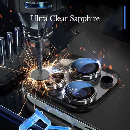 Ochranná fólie zadní kamery Blueo Sapphire Crystal pro Apple iPhone 14 Pro Max / 14 Pro, tvrzené sklo, stříbrná