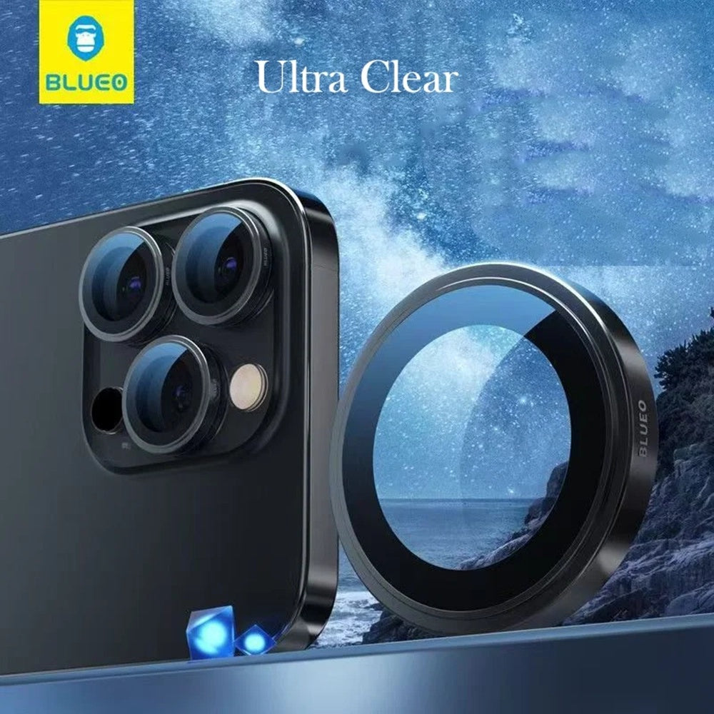 Ochranná fólie na zadní kameru Blueo Sapphire Crystal pro Apple iPhone 16 Pro Max / 16 Pro, tvrzené sklo, stříbrná