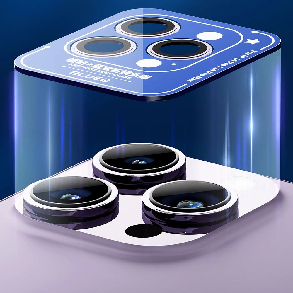 Ochranná fólie na zadní kameru Blueo Sapphire Crystal pro Apple iPhone 16 Pro Max / 16 Pro, tvrzené sklo, vícebarevná