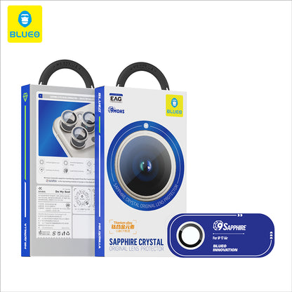 Ochranná fólie Blueo Sapphire Crystal na zadní kameru pro Apple iPhone 17 Air, Tvrzené sklo, Modrá