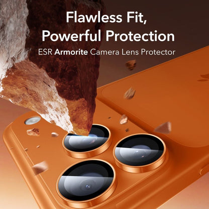 Ochranná fólie na zadní kameru ESR Armorite pro Apple iPhone 14 Pro, Tvrzené sklo, Oranžová