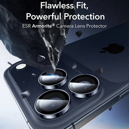 Ochranná fólie ESR Armorite na zadní kameru pro Apple iPhone 17 Pro Max / 17 Pro / 16 Pro Max / 16 Pro, Tvrzené sklo, Modrá