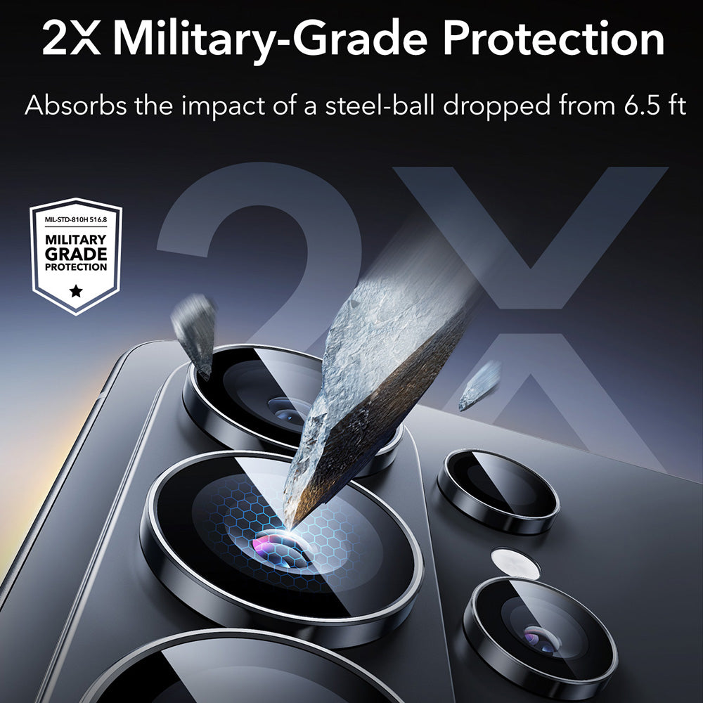 Ochranná fólie ESR Armorite na zadní kameru pro Samsung Galaxy S26 Ultra, Tvrzené sklo, Černá