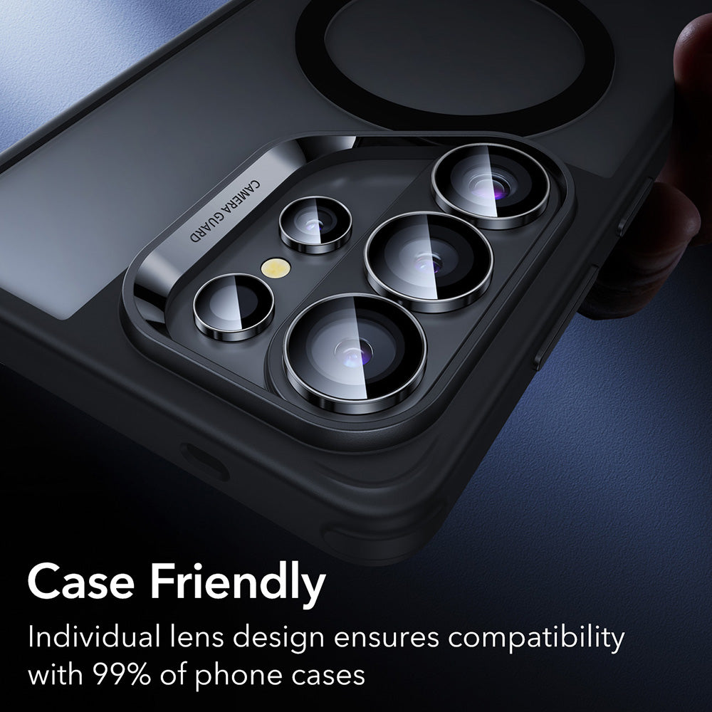 Ochranná fólie ESR Armorite na zadní kameru pro Samsung Galaxy S26 Ultra, Tvrzené sklo, Černá