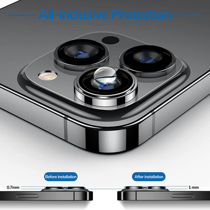 Lito S+ Rear Camera Protective Film for Apple iPhone 14 Pro, Tempered Glass, Silver