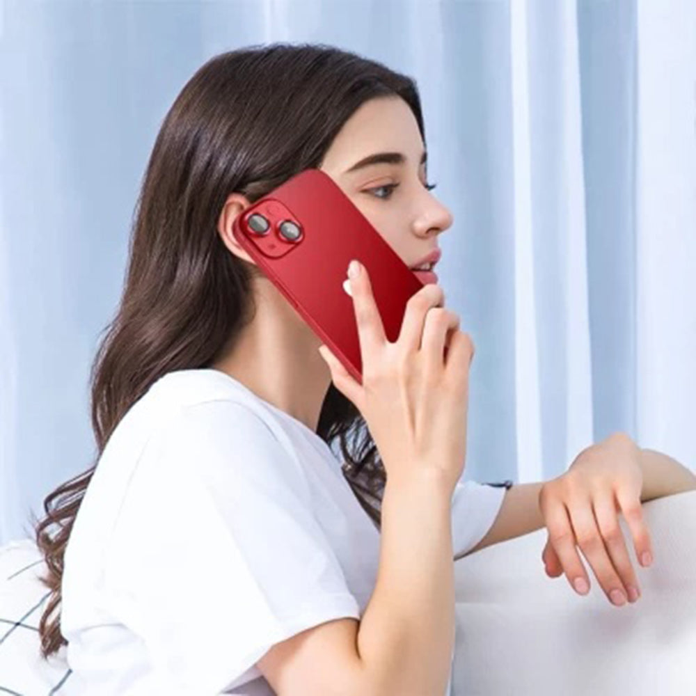 Ochranná fólie na zadní kameru Lito S+ pro Apple iPhone 14, tvrzené sklo, červená
