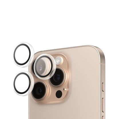 Ochranná fólie na zadní kameru PanzerGlass Hoops pro Apple iPhone 16 Pro Max / 16 Pro, Tvrzené sklo, Průhledná
