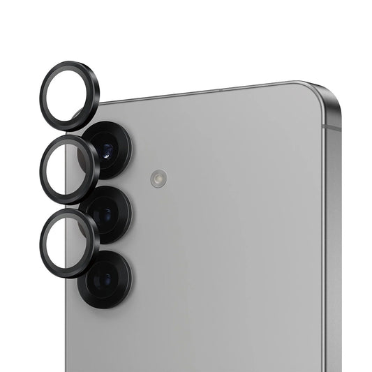 Ochranná fólie PanzerGlass Hoops na zadní kameru pro Samsung Galaxy S25 S931, Tvrzené sklo, Černá.