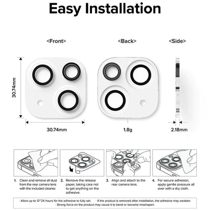 Ochranná fólie Ringke na zadní kameru pro Apple iPhone 15 Plus / 15, Tvrzené sklo, Sada 2 kusy, Průhledná