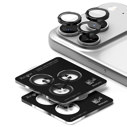 Ochranná fólie Ringke na zadní kameru pro Apple iPhone 17 Pro Max / 17 Pro, Tvrzené sklo, Černá