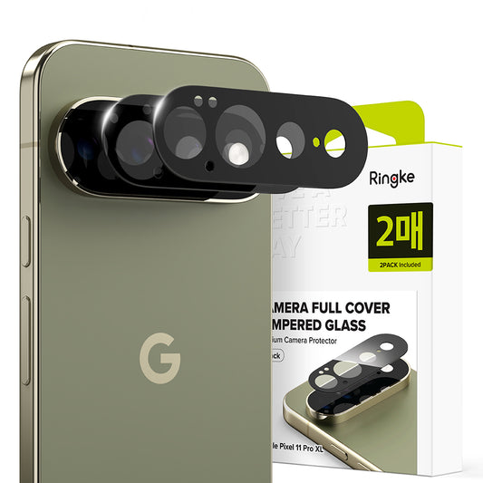 Ochranná fólie na zadní kameru Ringke pro Google Pixel 11 Pro XL, tvrzené sklo, sada 2 kusy, černá