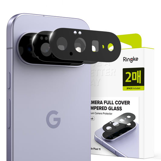 Ochranná fólie na zadní kameru Ringke pro Google Pixel 11, tvrzené sklo, sada 2 kusy, černá