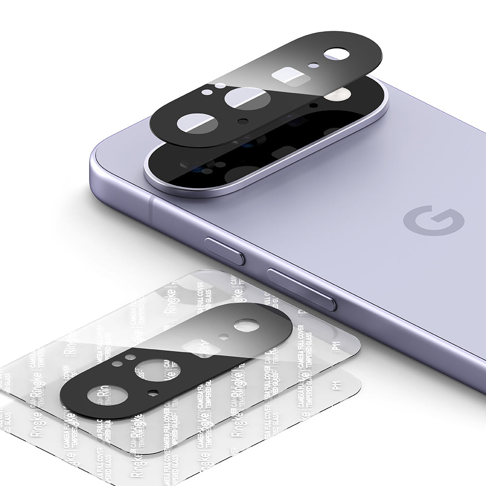 Ringke Rear Camera Protective Film for Google Pixel 11, Tempered Glass, Set of 2 Pieces, Black