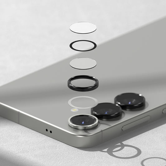 Ochranná fólie Ringke na zadní kameru pro Samsung Galaxy S25 S931, Tvrzené sklo, Černá