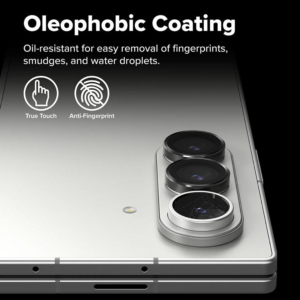 Ochranná fólie Ringke na zadní kameru pro Samsung Galaxy Z Fold7 F966, tvrzené sklo, sada 2 kusy, černá.