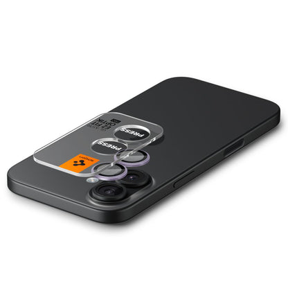 Ochranná fólie na zadní kameru Spigen GlastR EZ FIT Optik Pro pro Apple iPhone 17 / 16 Plus / 16, Tvrzené sklo, Sada 2 kusy, Fialová