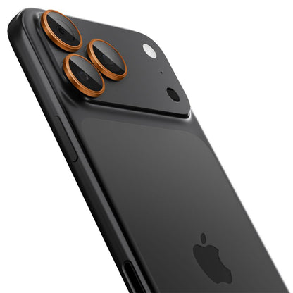 Ochranná fólie na zadní kameru Spigen GlastR EZ FIT Optik Pro pro Apple iPhone 17 Pro Max / 17 Pro, Tvrzené sklo, Sada 2 kusy, Oranžová