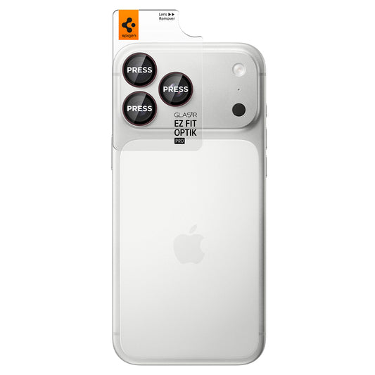 Ochranná fólie na zadní kameru Spigen GlastR EZ FIT Optik Pro pro Apple iPhone 18 Pro / 18 Pro Max, tvrzené sklo, sada 2 kusy, vínová AGL12044