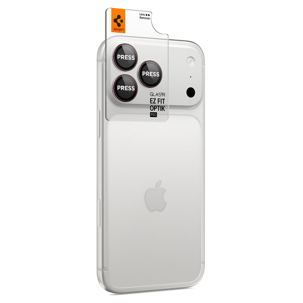 Ochranná fólie na zadní kameru Spigen GlastR EZ FIT Optik Pro pro Apple iPhone 18 Pro / 18 Pro Max, tvrzené sklo, sada 2 kusy, vínová AGL12044