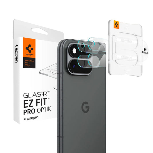 Ochranná fólie na zadní kameru Spigen GlastR EZ FIT Optik Pro pro Google Pixel 11 Pro Fold, tvrzené sklo, sada 2 kusů, průhledná AGL11491