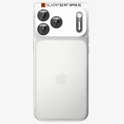 Ochranná fólie na zadní kameru Spigen GlastR EZ FIT Optik Pro XL pro Apple iPhone 18 Pro, tvrzené sklo, tmavě šedá AGL12035