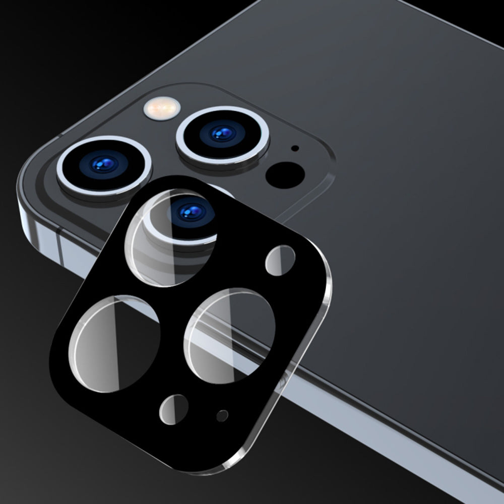 Ochranná fólie na zadní kameru Techsuit pro Apple iPhone 17 Pro Max, Tvrzené sklo, Černá