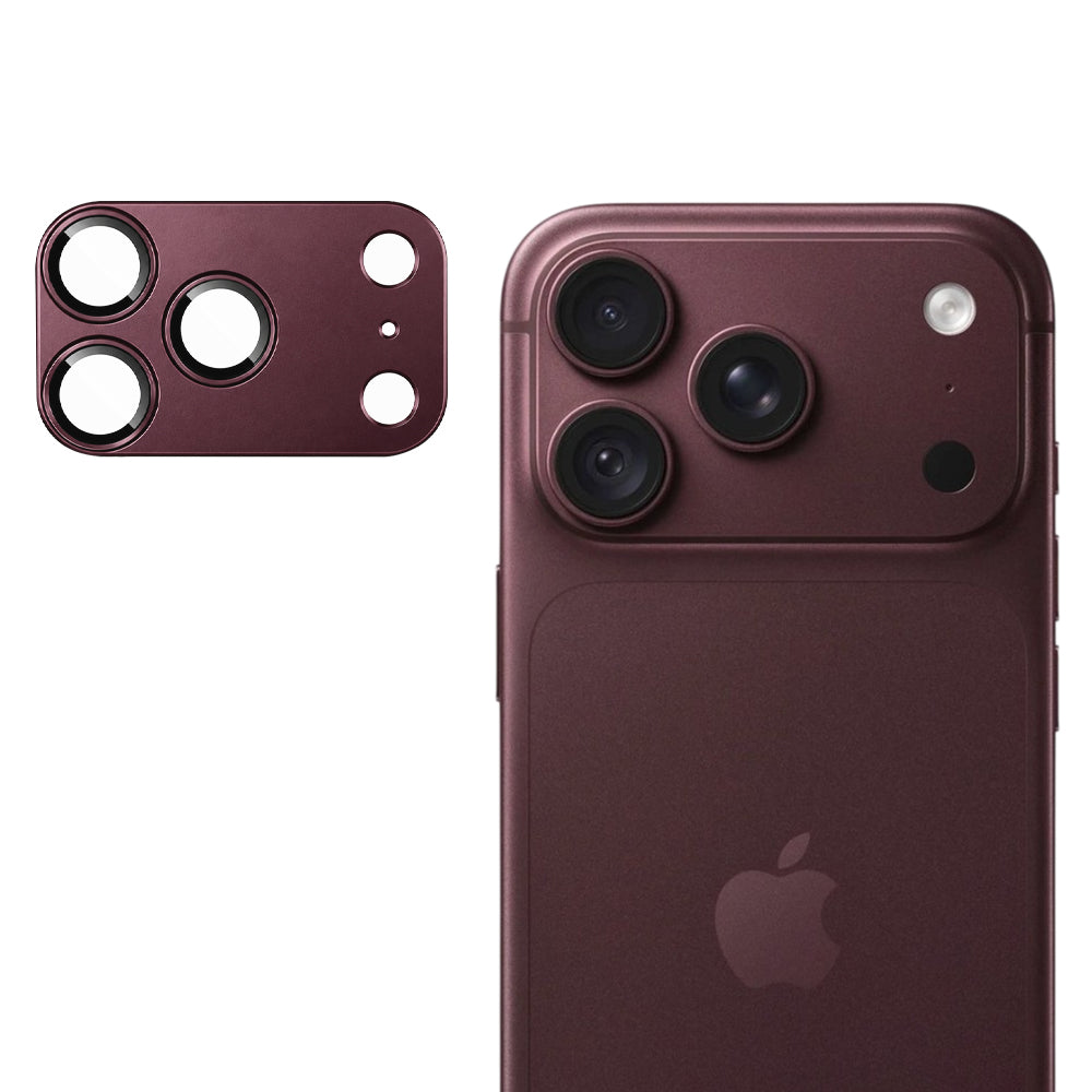 Techsuit Rear Camera Protector for Apple iPhone 18 Pro Max, Tempered Glass, Burgundy