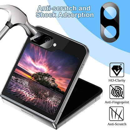 Ochranná fólie na zadní kameru Techsuit pro Samsung Galaxy Z Flip6 F741, tvrzené sklo, černá