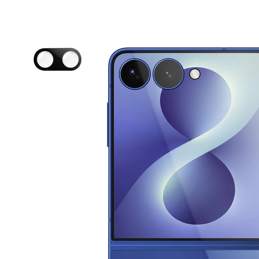 Ochranná fólie na zadní kameru Techsuit pro Samsung Galaxy Z Flip8 F776, tvrzené sklo, černá