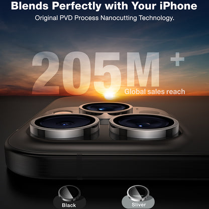 Ochranná fólie na zadní kameru Torras Lensguard pro Apple iPhone 16 Pro Max / 16 Pro, tvrzené sklo, kovově šedá