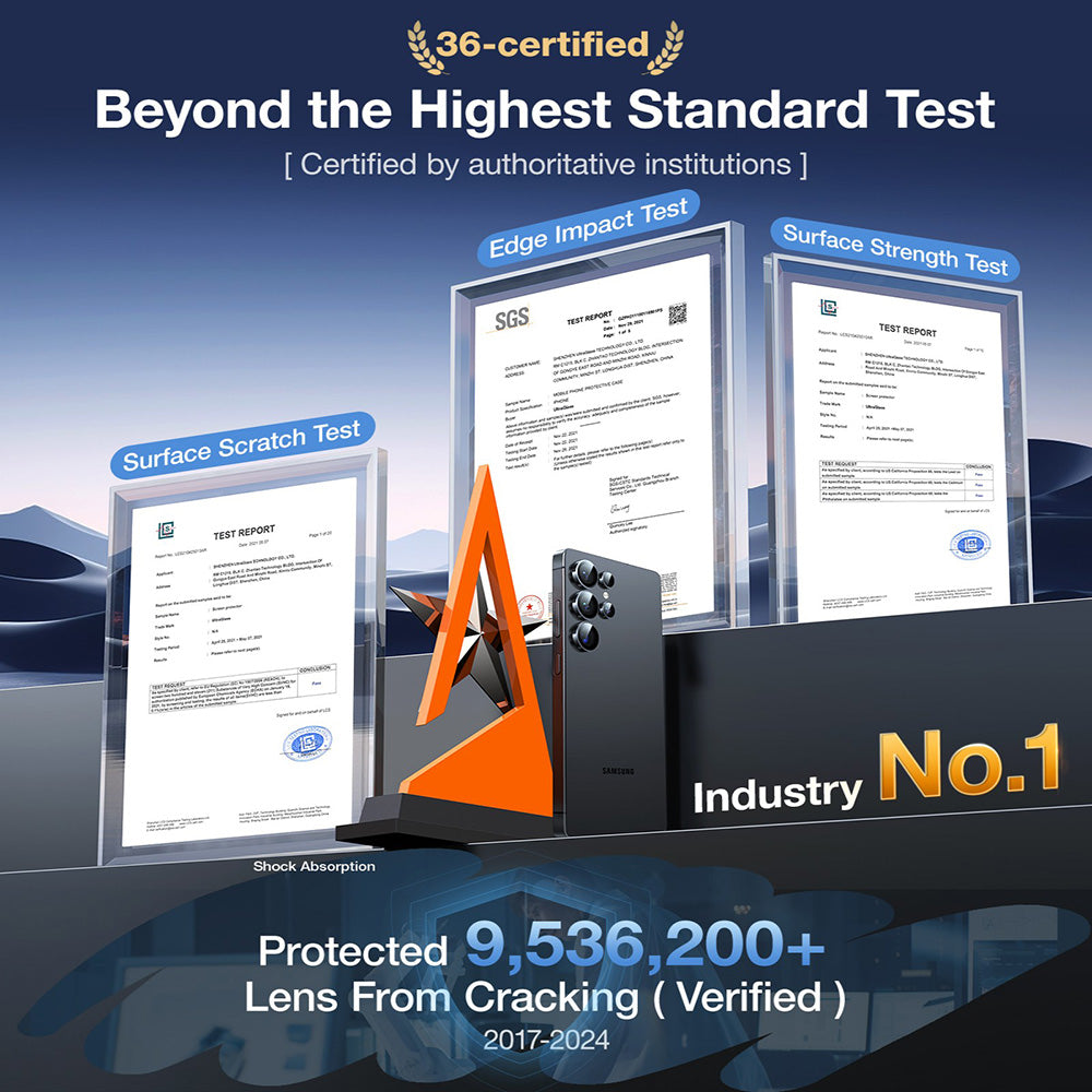 Torras Lensguard Rear Camera Protection Film for Samsung Galaxy S26 Ultra, Tempered Glass, Black