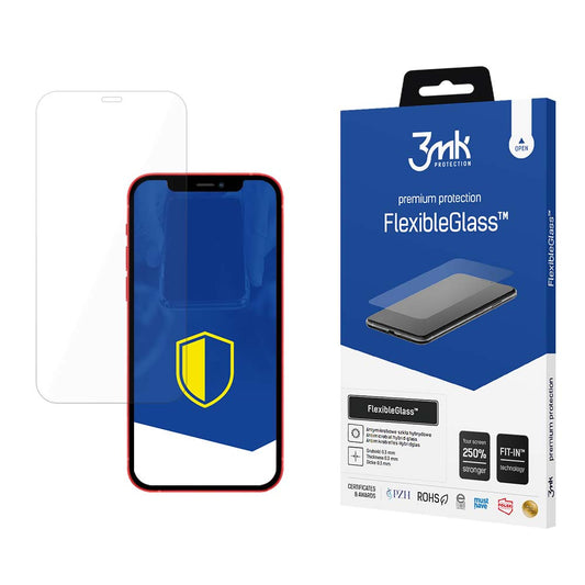Ochranná fólie na displej 3MK FlexibleGlass pro Apple iPhone 12 / 12 Pro, flexibilní sklo, plné lepidlo