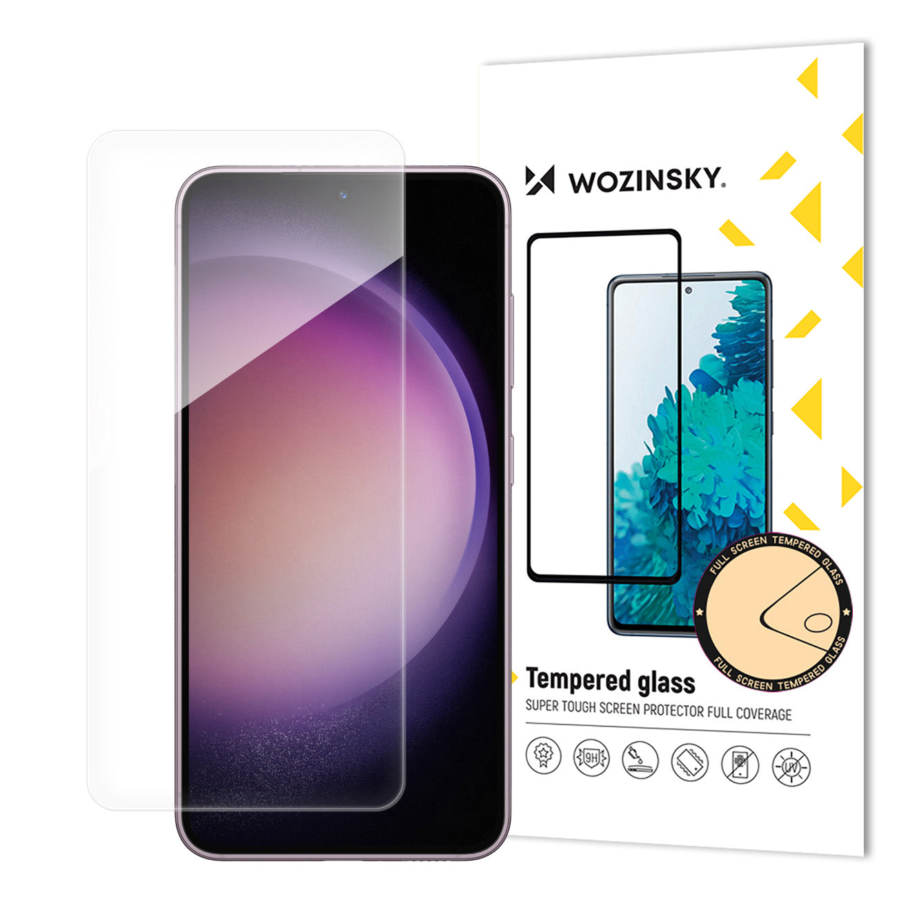 WZK Screen Protector pro Samsung Galaxy S24 S921, stíněné sklo, plně lepené, transparentní 