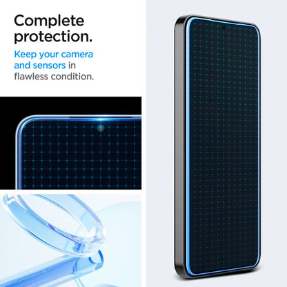 Ochranná fólie na displej Spigen GlastR EZ FIT pro Samsung Galaxy S25+ S936 / S24+ S926, Tvrzené sklo, Full Glue, Sada 2 kusy AGL07432