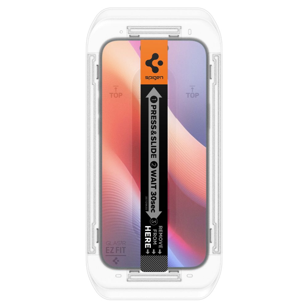 Ochranná fólie na displej Privacy Spigen GlastR EZ FIT pro Apple iPhone 17 Pro / 17 / 16 Pro, Tvrzené sklo, Full Glue, Sada 2 kusy AGL07929