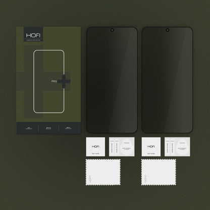 Ochranná fólie na displej Privacy HOFI Glass PRO+ pro Samsung Galaxy S25 S931, tvrzené sklo, plné lepidlo, sada 2 kusů