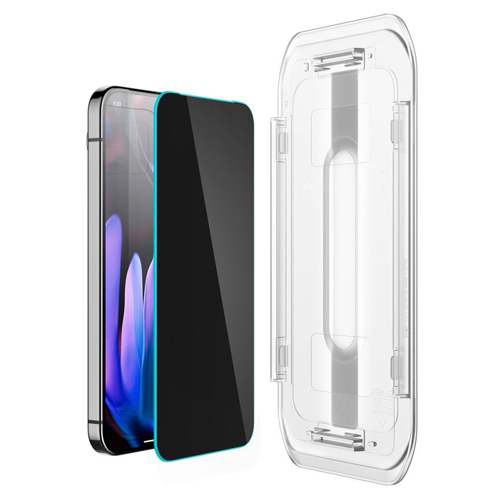 Spigen GlastR EZ FIT Privacy Screen Protector for Google Pixel 9 / 9 Pro, Tempered Glass, Full Glue, Set of 2 pieces