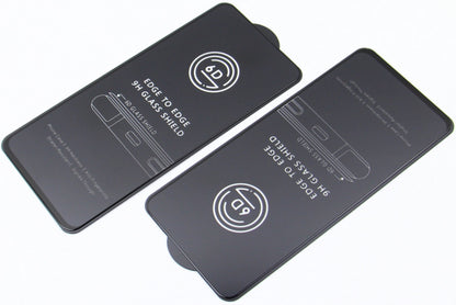 OEM ochranná fólie na displej pro Apple iPhone 17e / 16e / 14 / 13 Pro, tvrzené sklo, plné lepidlo, sada 10 kusů, 6D, černá