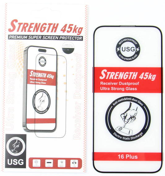 Ochranná fólie na displej OEM Ultra Strong 45KG pro Samsung Galaxy A54 A546, tvrzené sklo, plné lepidlo, 2.5D, černá