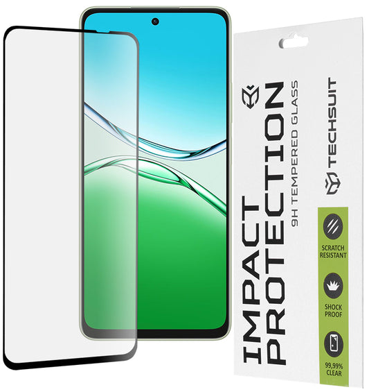 Ochranná fólie na displej Techsuit pro Oppo A5 Pro 4G / A5 Pro, tvrzené sklo, plné lepidlo, 111D, černá